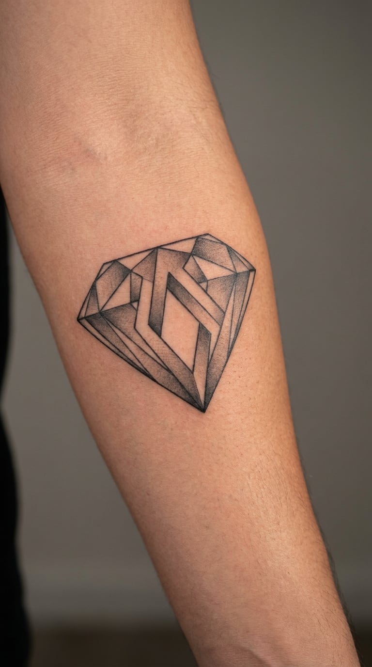 Diamond Strength Symbol Tattoo