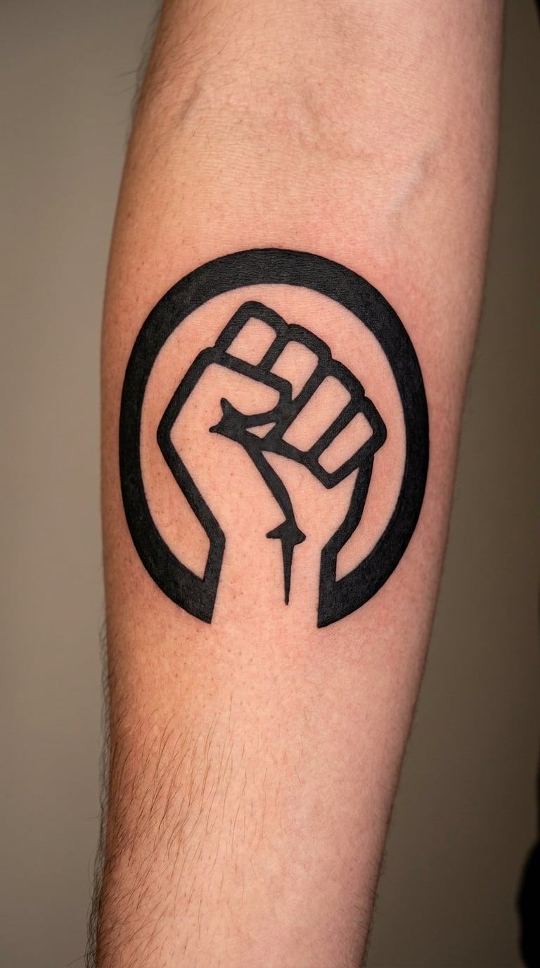 Iron Fist Strength Symbol Tattoo