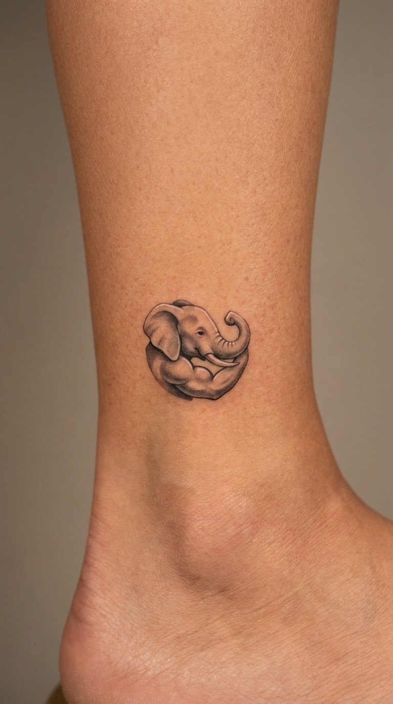 Elephant Strength Symbol Tattoo