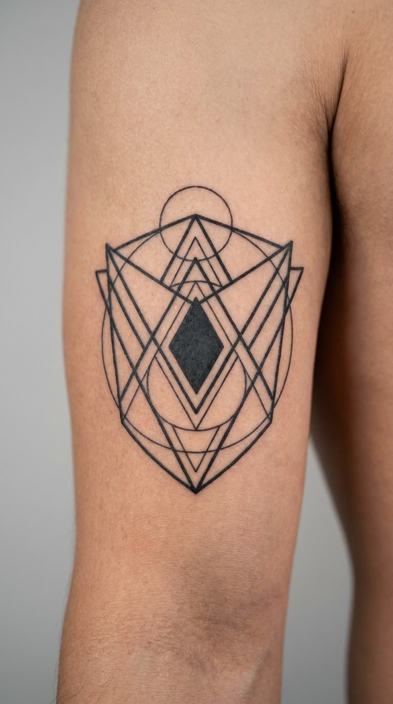 Warrior Shield Strength Symbol Tattoo