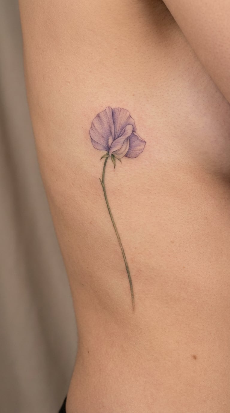 Micro-Realism Sweet Pea on the Rib