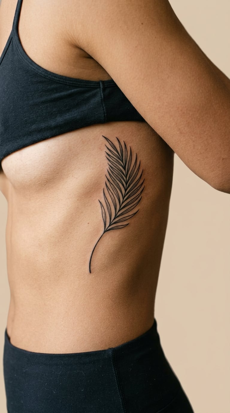 Minimal Palm Leaf on the Rib