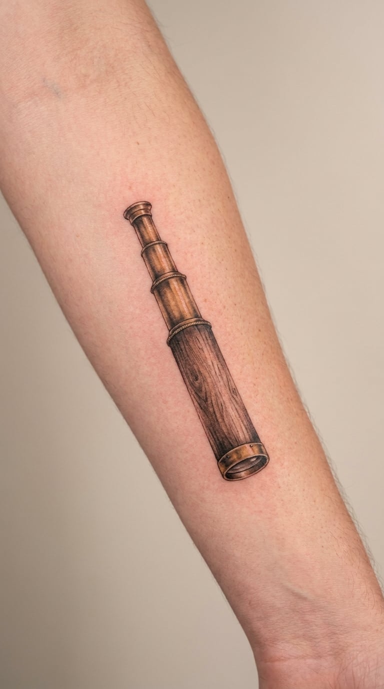Realistic Wooden Telescope
