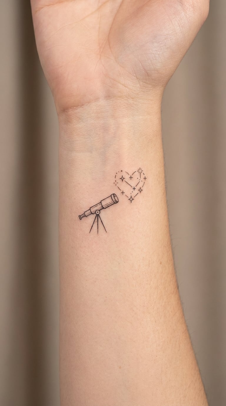 Tiny Telescope with a Heart Constellation