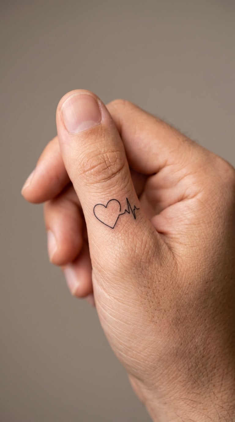 Simple Heart With a Fine-Line Pulse