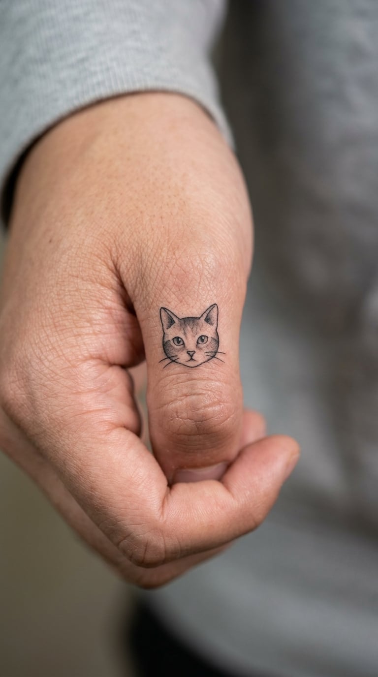 Tiny Cat Portrait With Focused Eyes