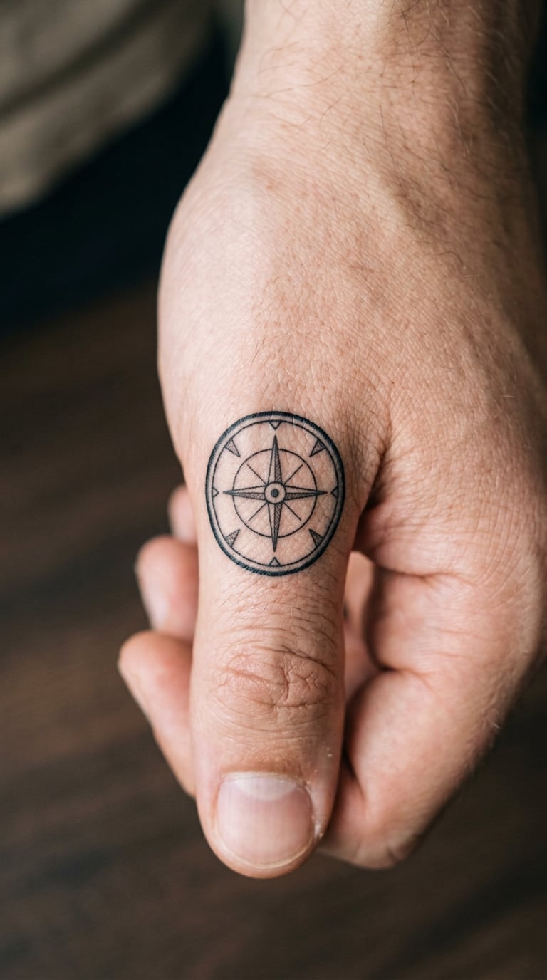 Miniature Compass With an Arrow North