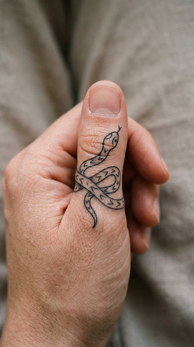 Minimal Snake Wrapping Around the Thumb