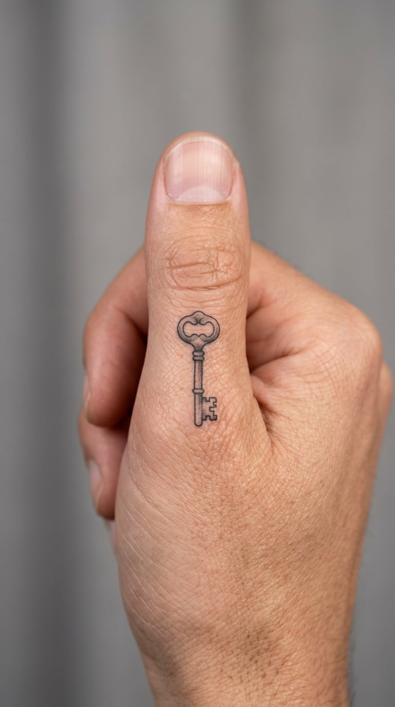 Vintage Key With a Tiny Bow Detail