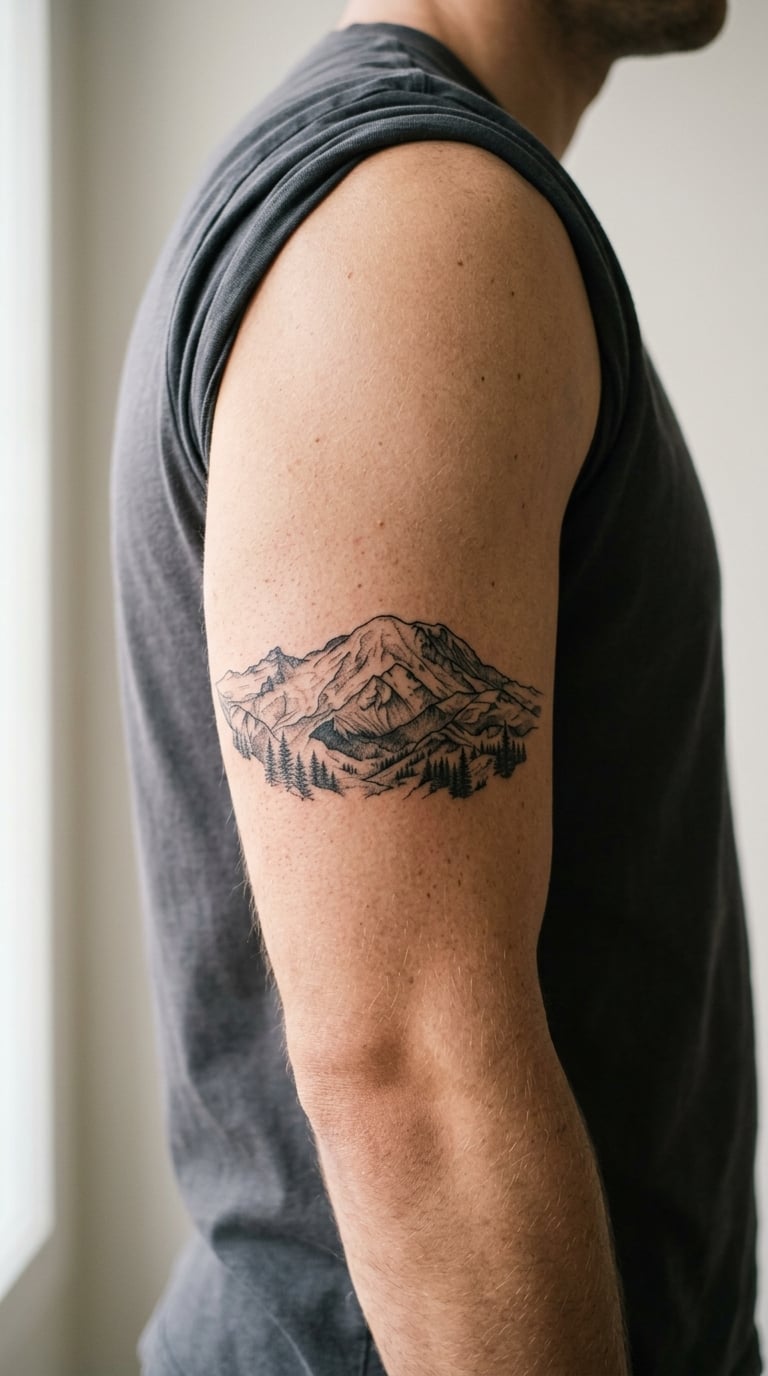 Fine-Line Mountain Range