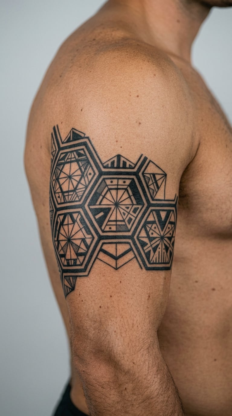 Geometric Hexagon Pattern