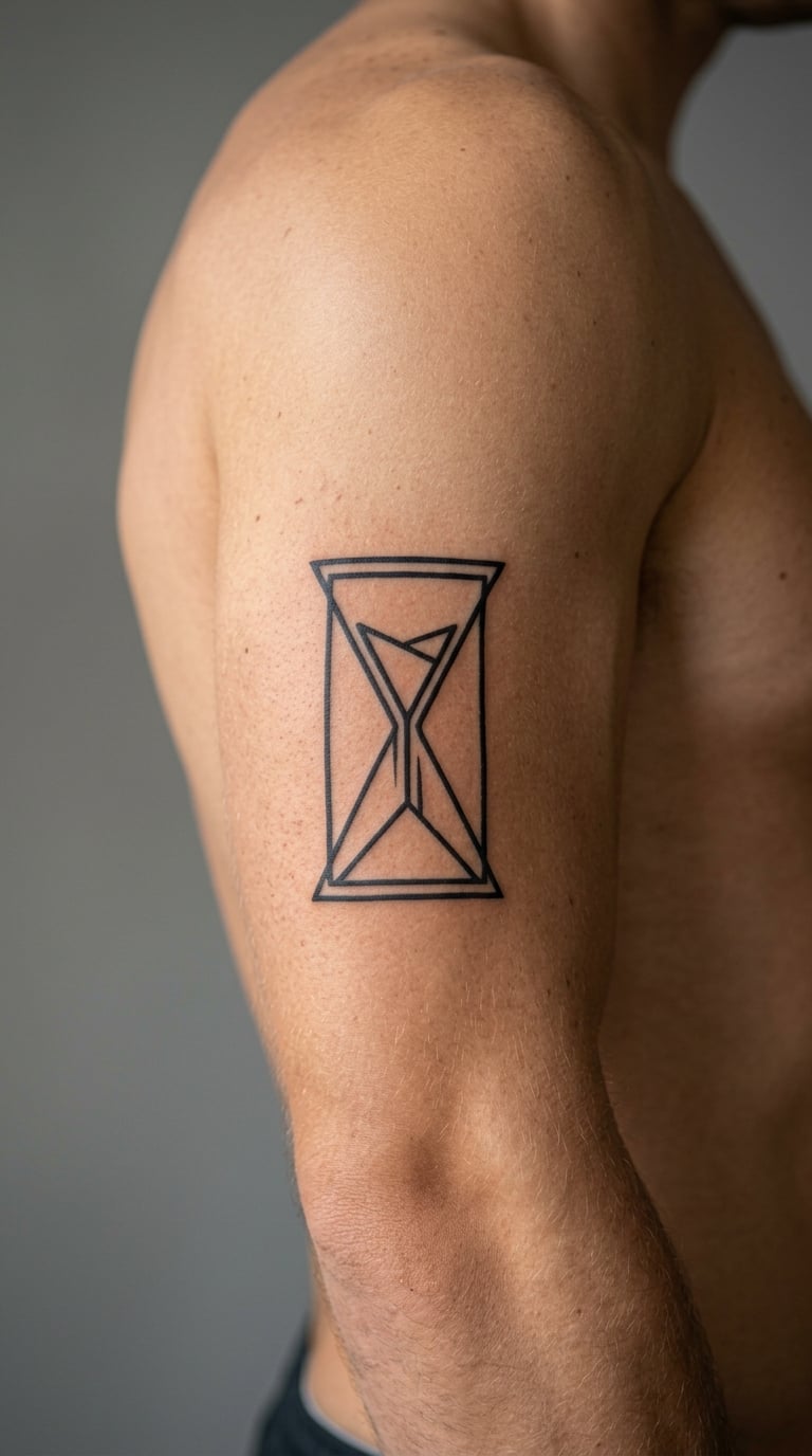 Hourglass with Geometric Frame