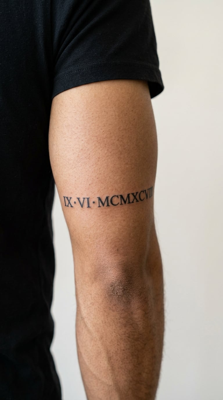 Roman Numerals on a Curved Band