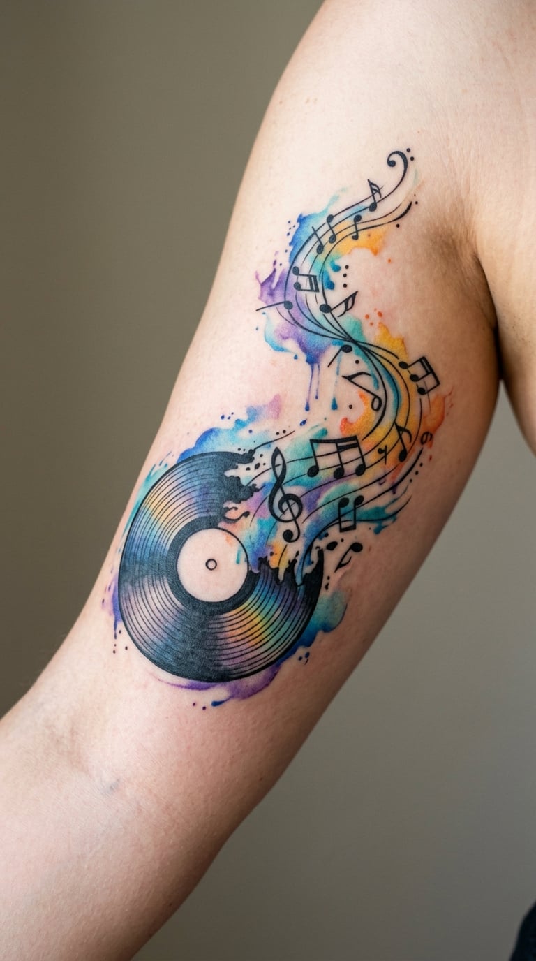 Watercolor Melody Swirl