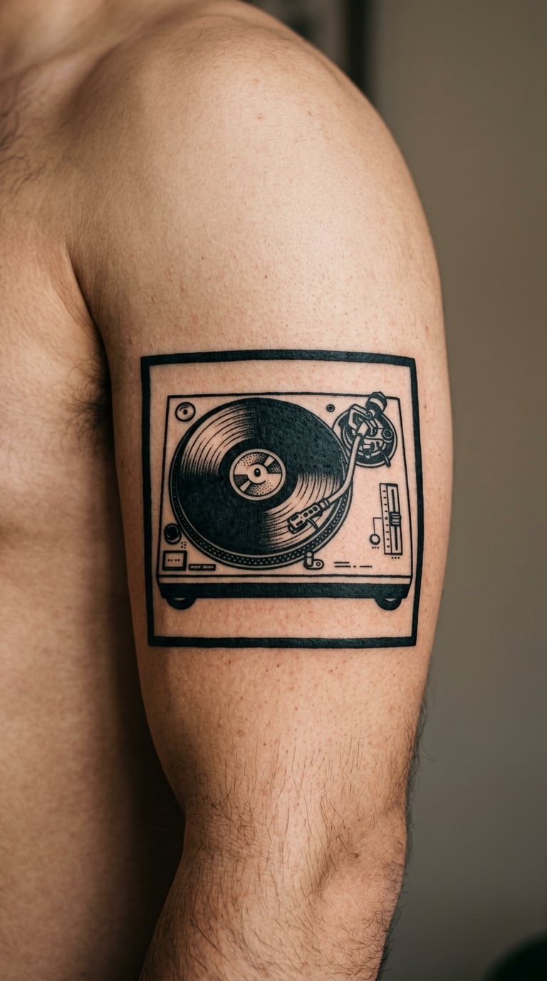 Turntable in a Blackwork Square