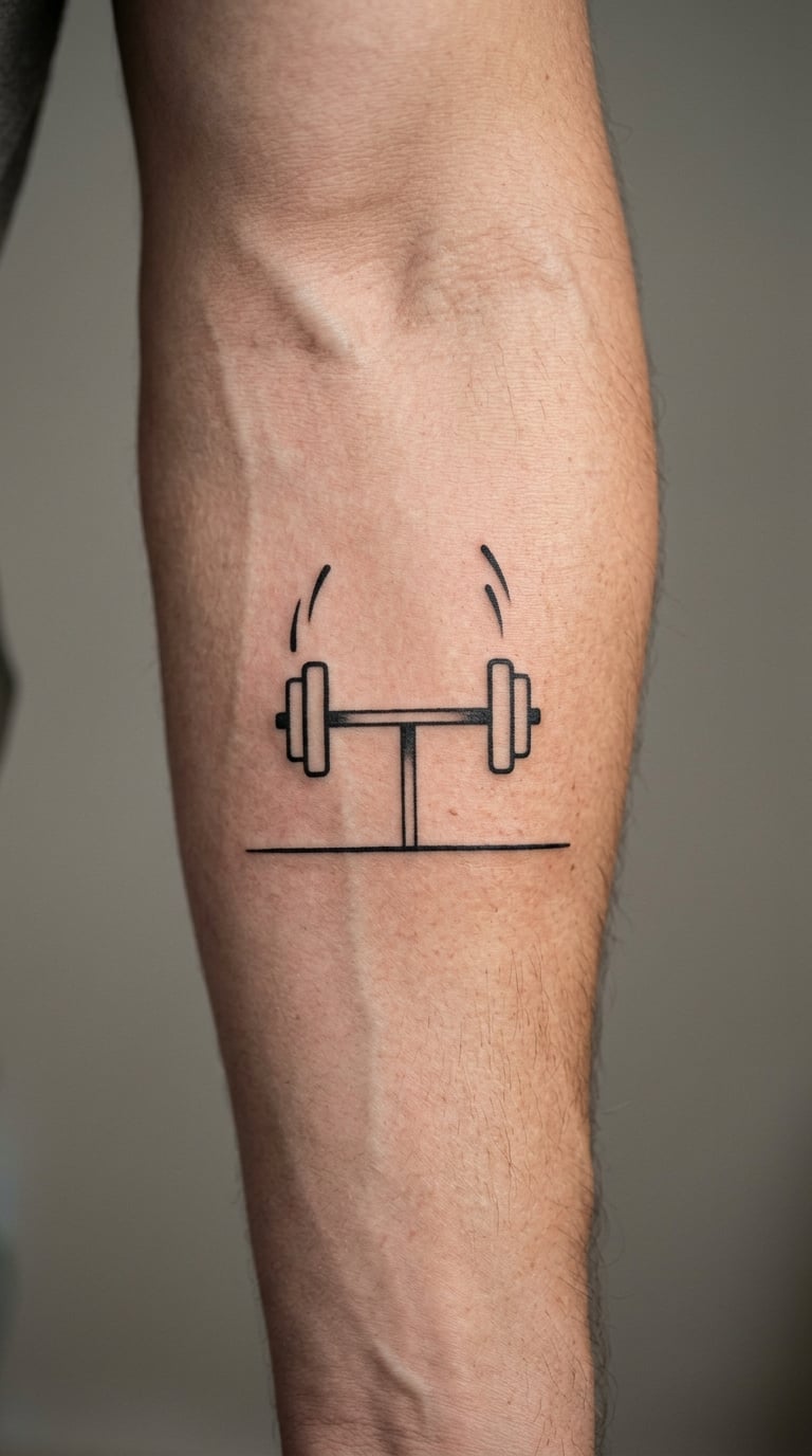 Deadlift Bar and Ground Line