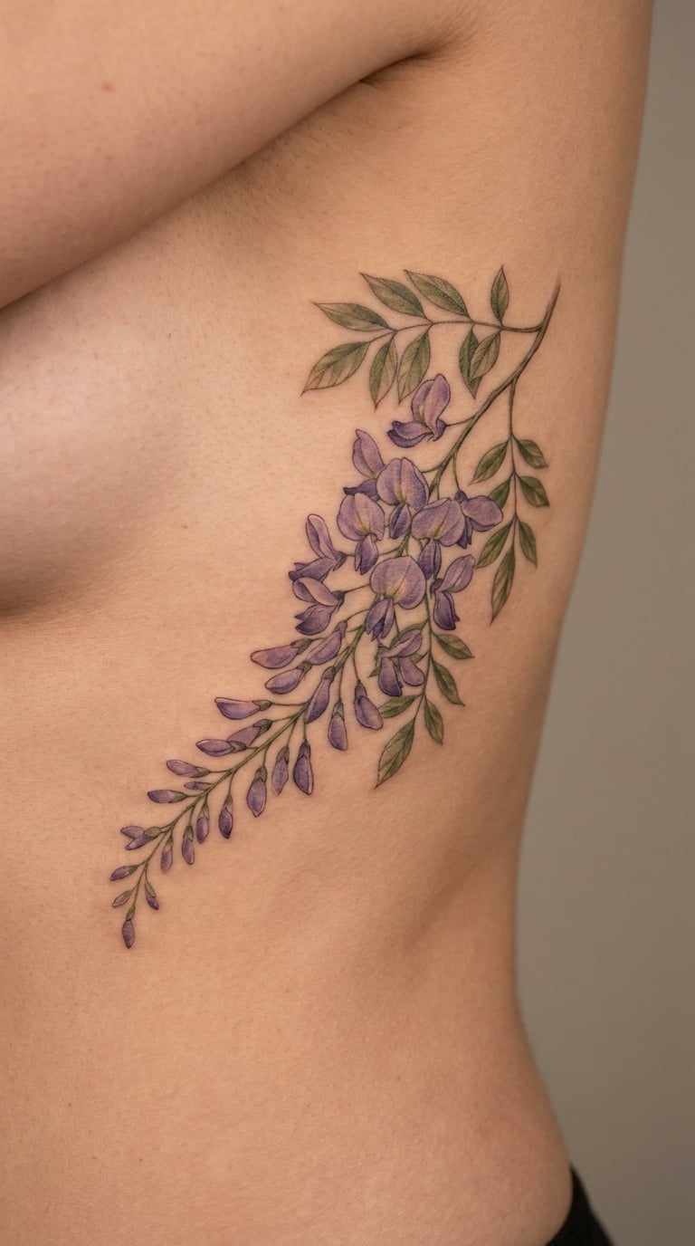 Wisteria Curving Around the Ribs