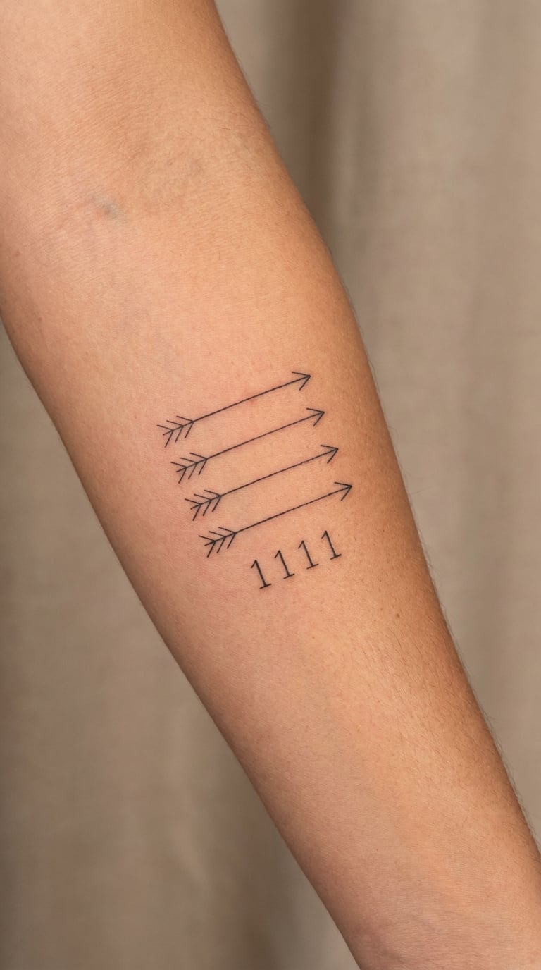 Four Arrows Pointing Forward