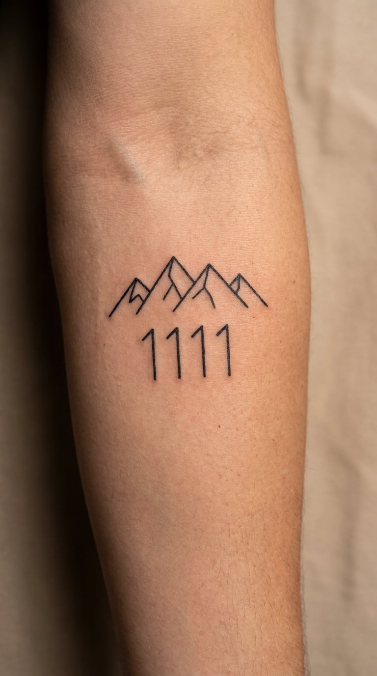 Four-Peak Mountain With 1111