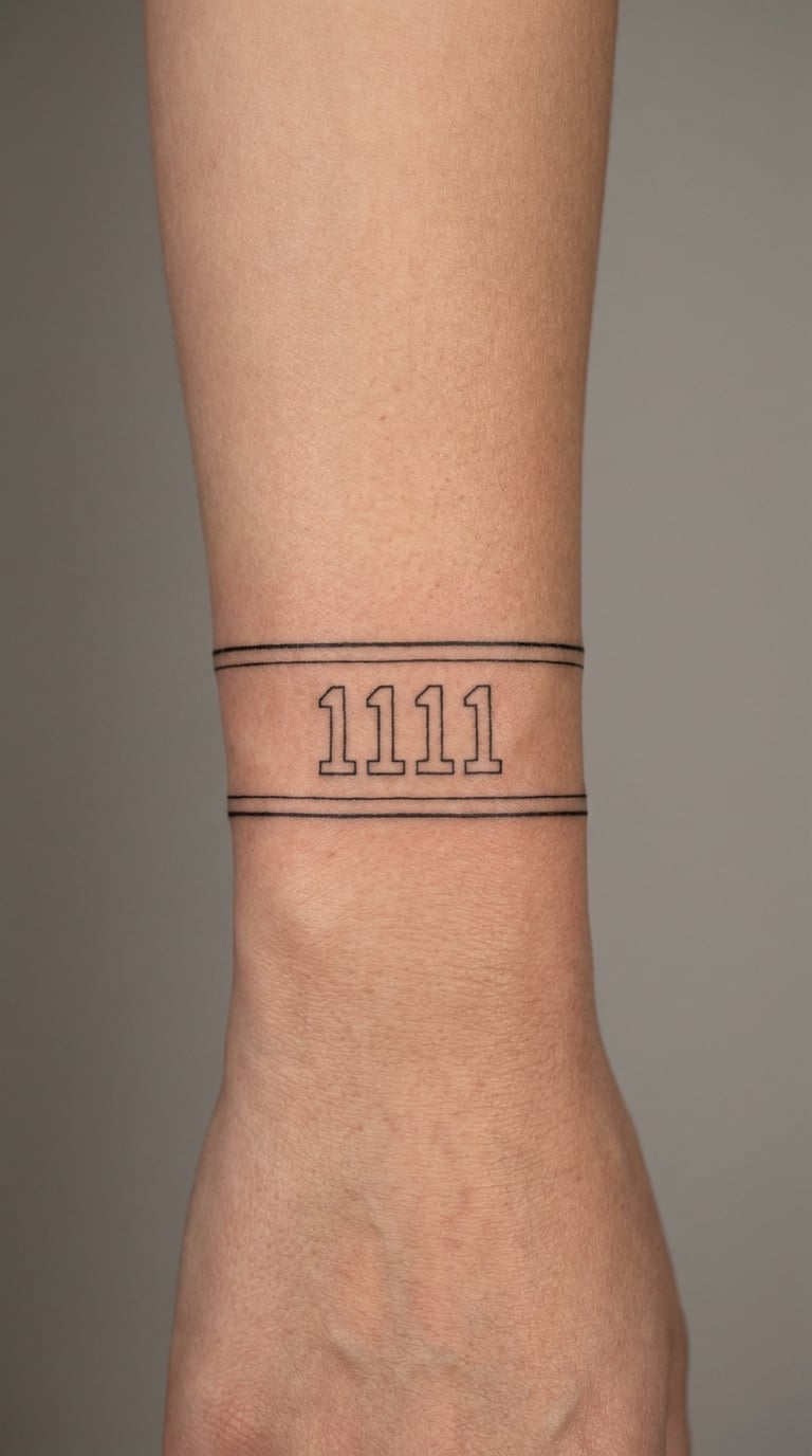 Wrist 1111 Bracelet Tattoo