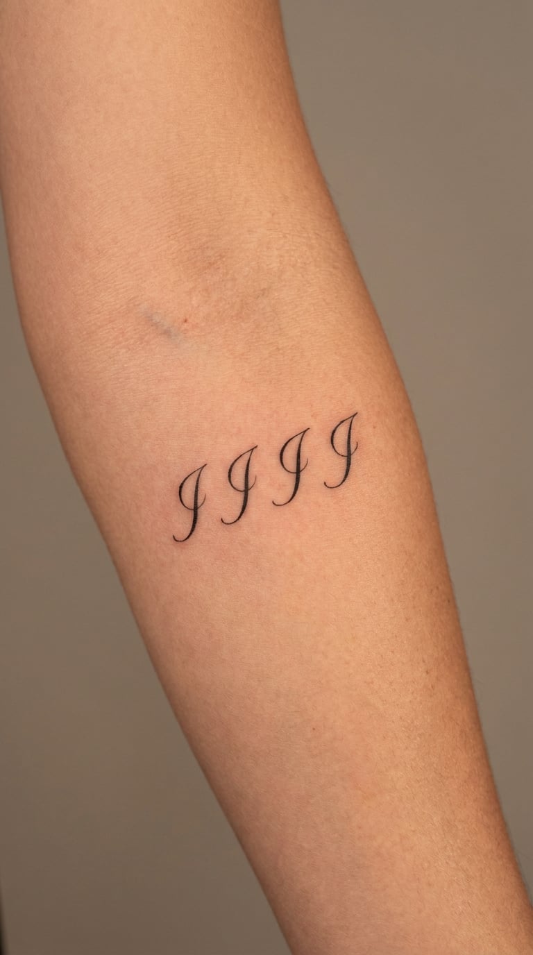 Roman Numeral 1111 Tattoo