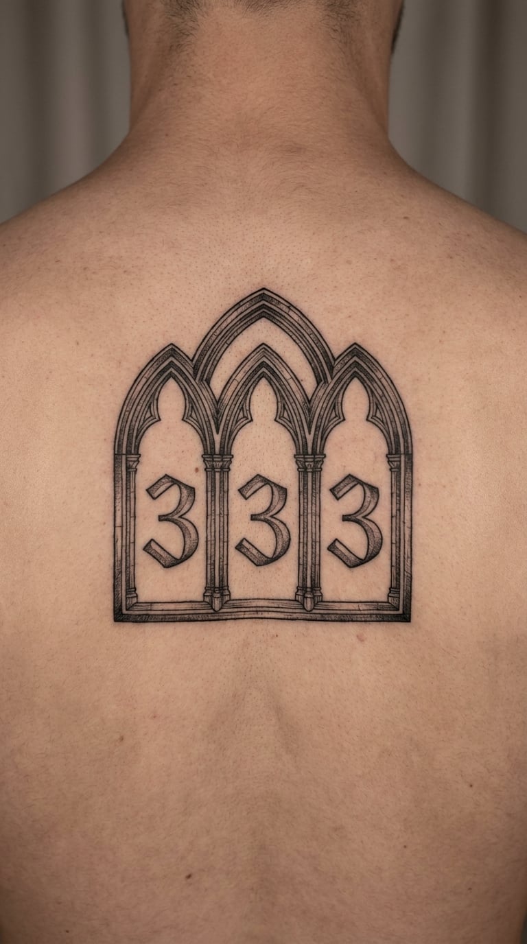 333 in a Gothic Cathedral Arch