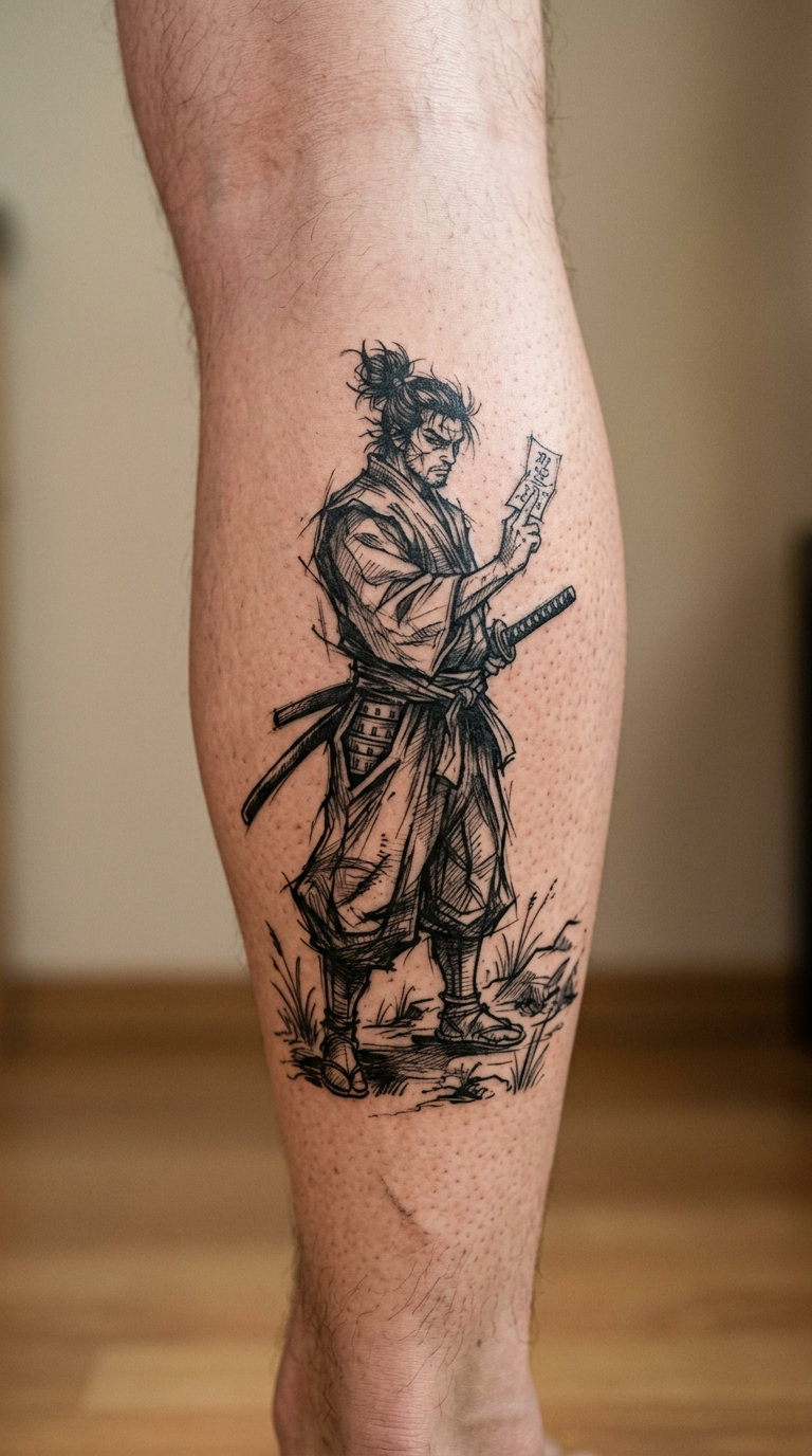 Lone Ronin With a Paper Talisman