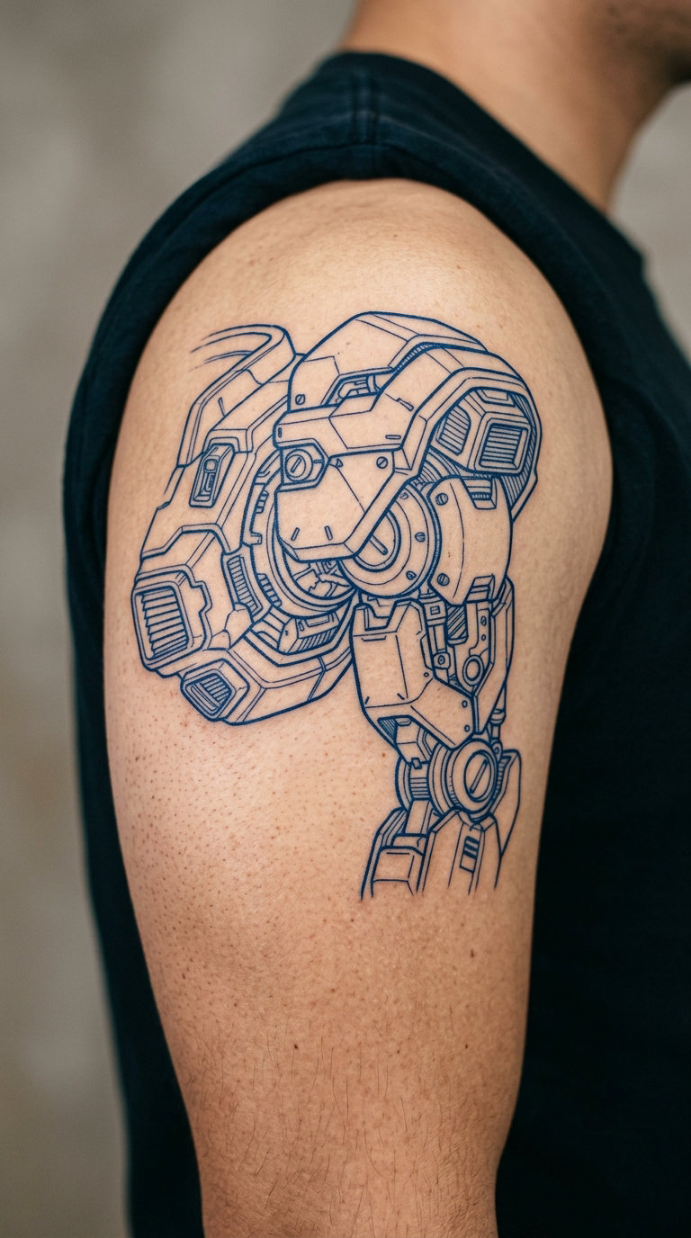 Mecha Shoulder Blueprint