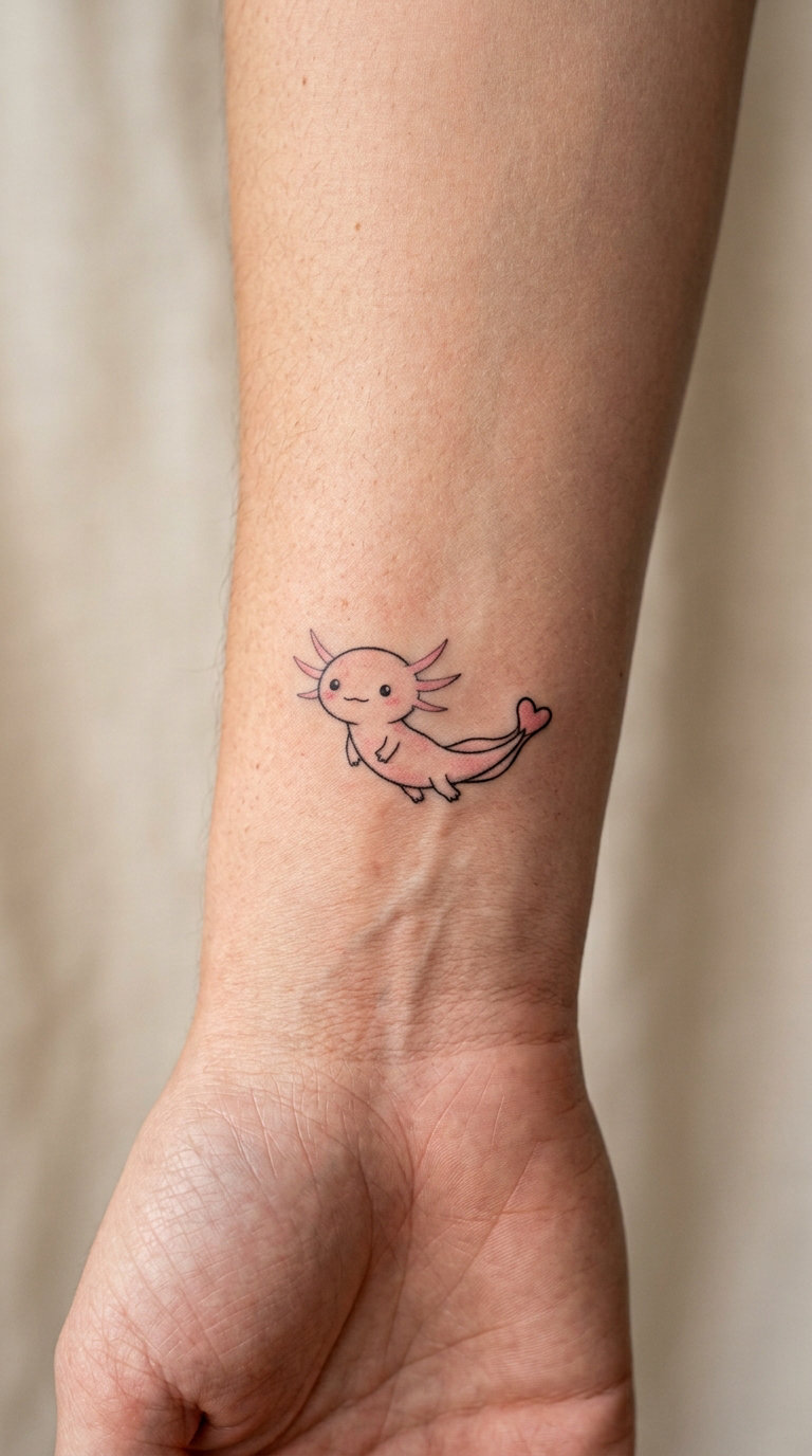 Axolotl with a Small Heart Tail