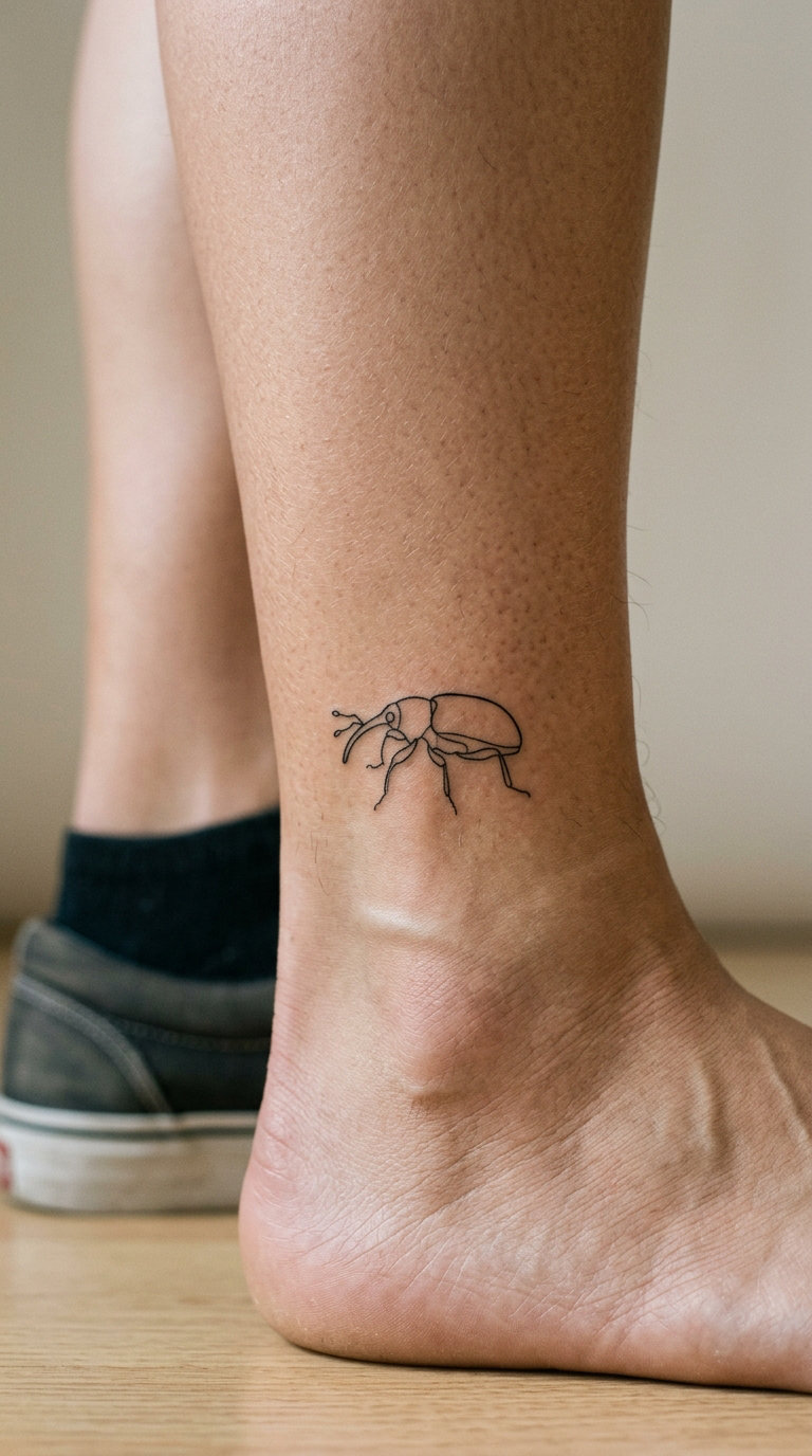 Minimal Weevil on the Ankle