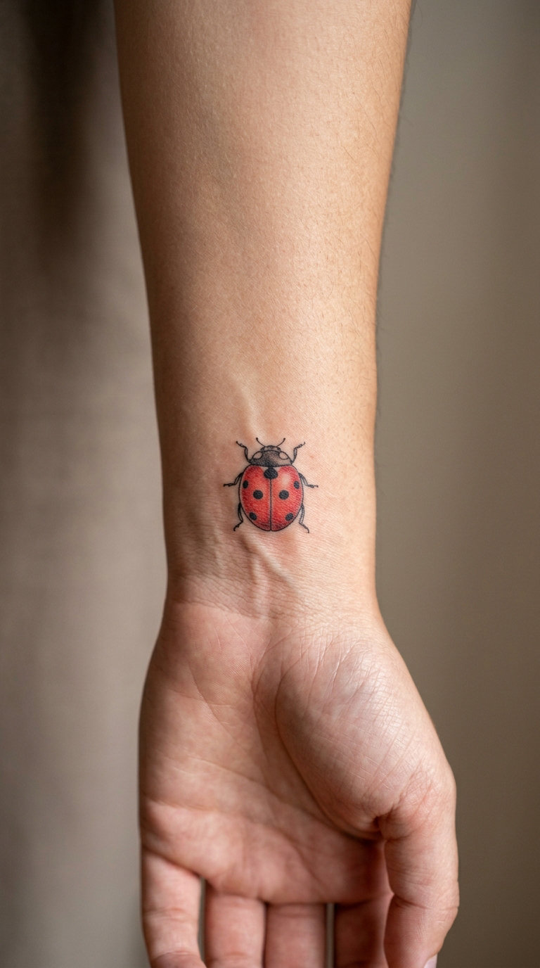 Tiny Ladybird on the Wrist