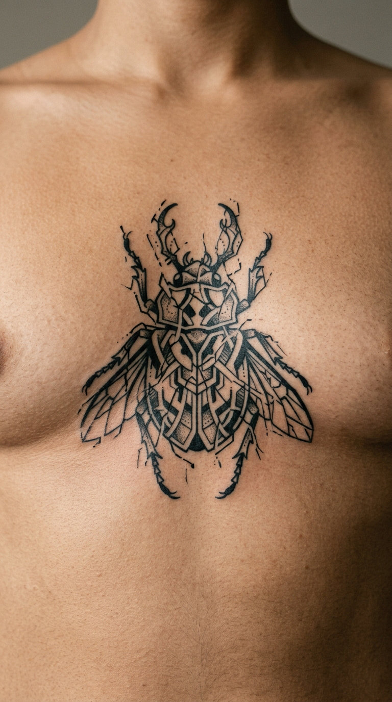 Abstract Beetle on the Sternum