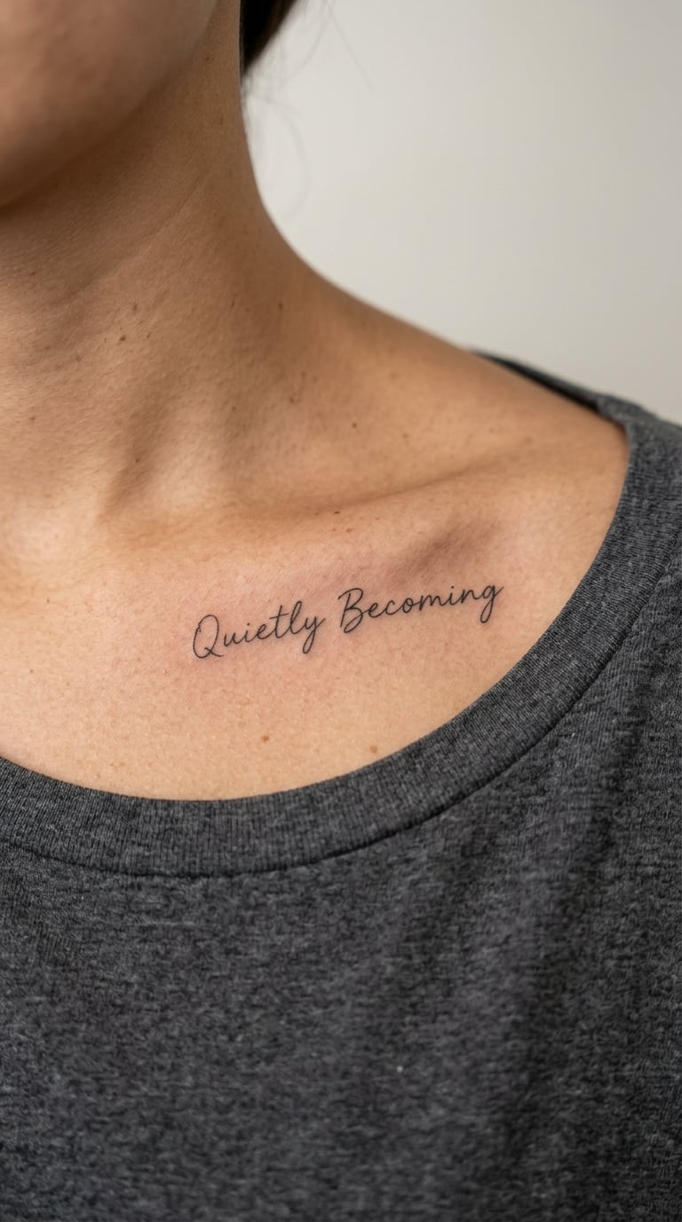 Quietly Becoming Collarbone Quote