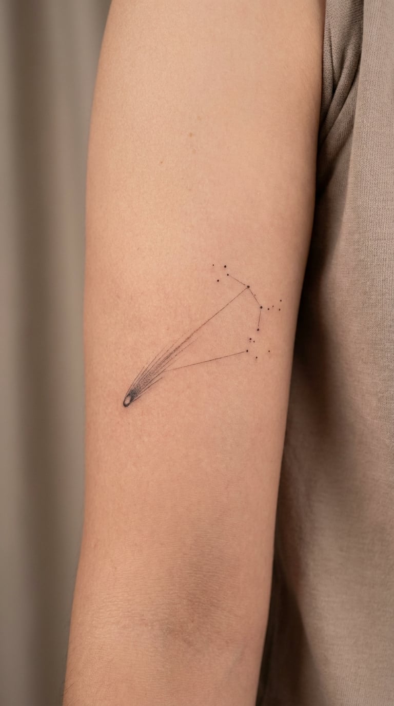 Celestial Comet and Constellation