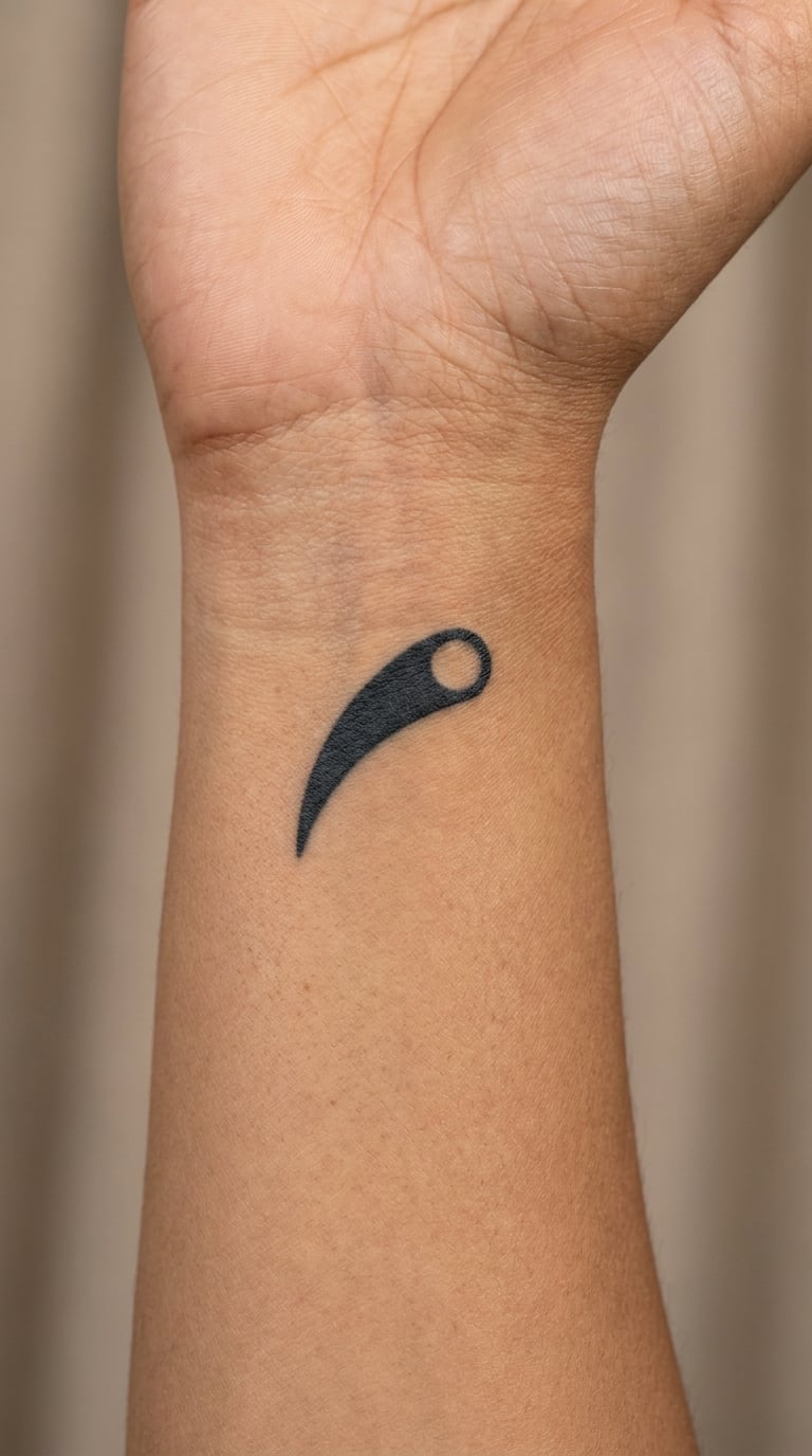 Minimal Black Comet on the Wrist