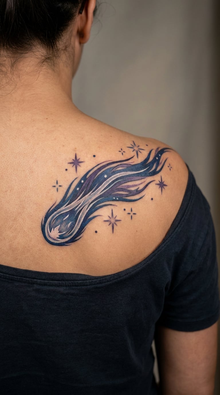 Large Colour Comet on the Back
