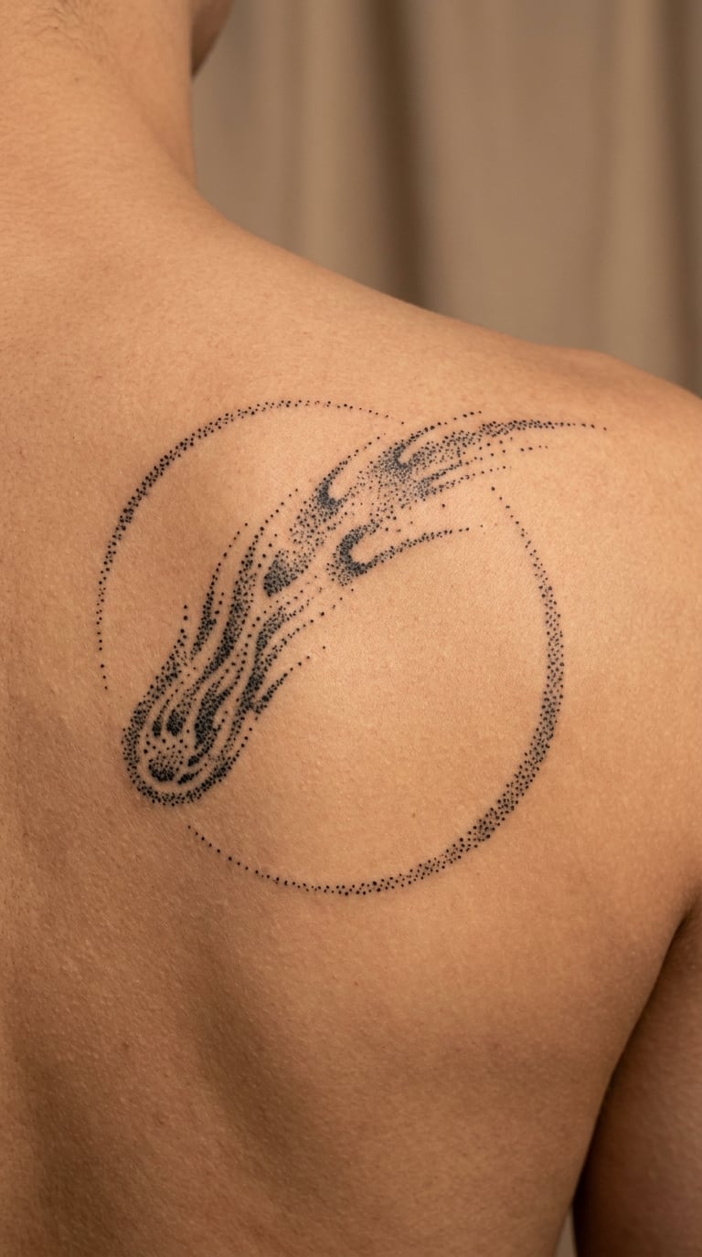 Dotwork Comet and Orbit