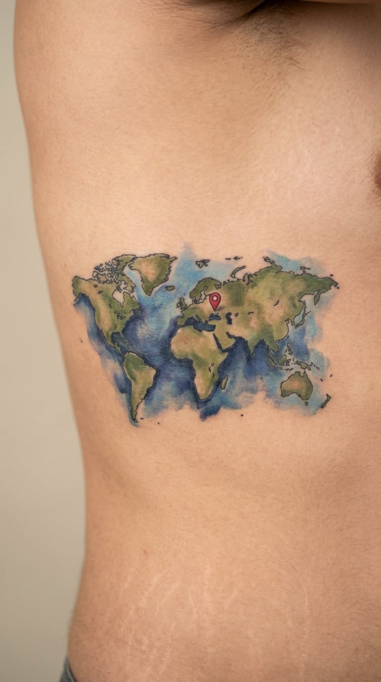 Watercolor World Map
