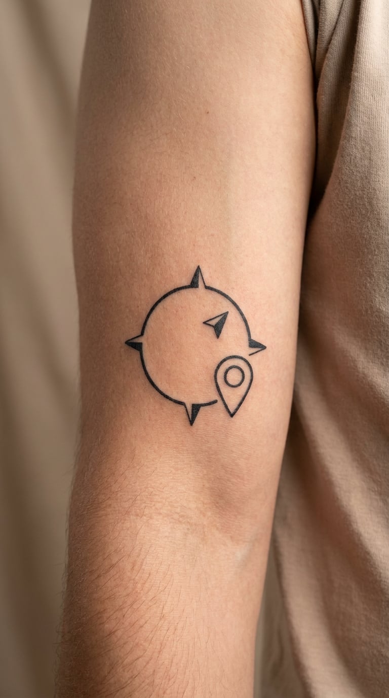 Map Pin and Compass