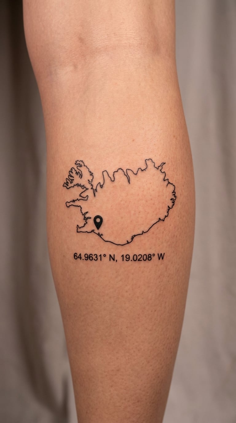 Country Outline With Coordinates