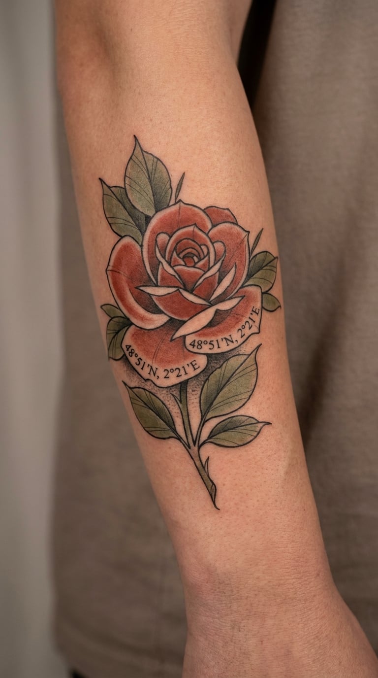 Coordinates With a Rose