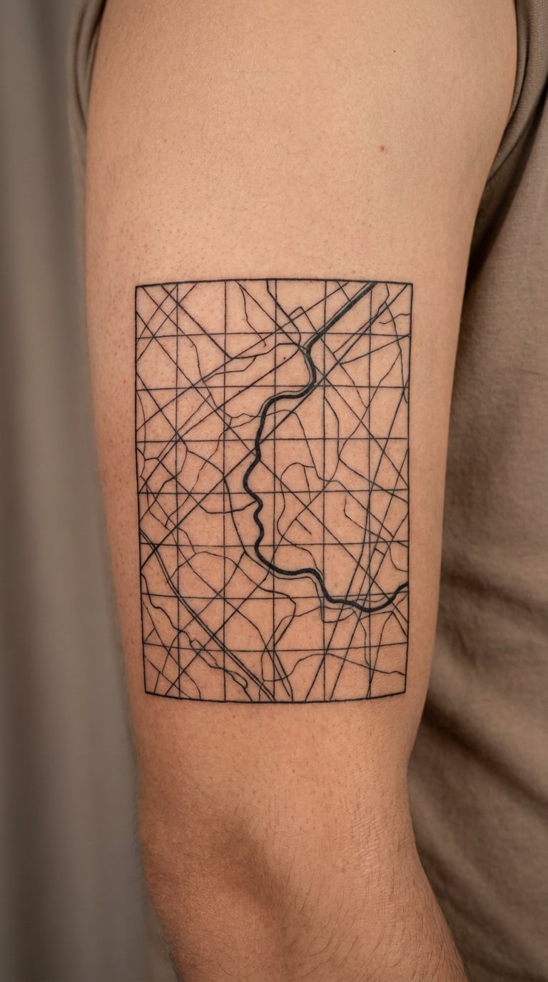 Coordinate Grid Sleeve Panel