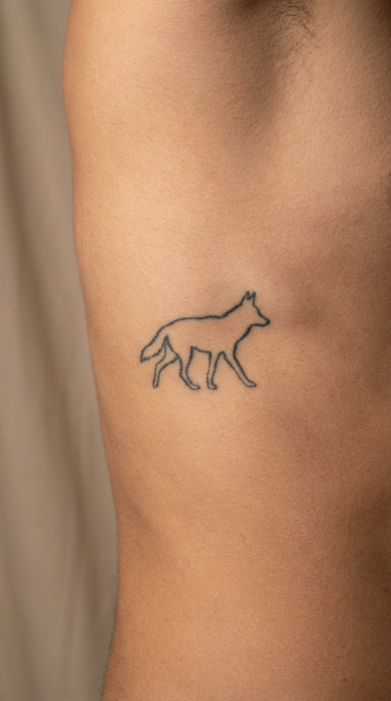 Side-Profile Coyote on the Ribs