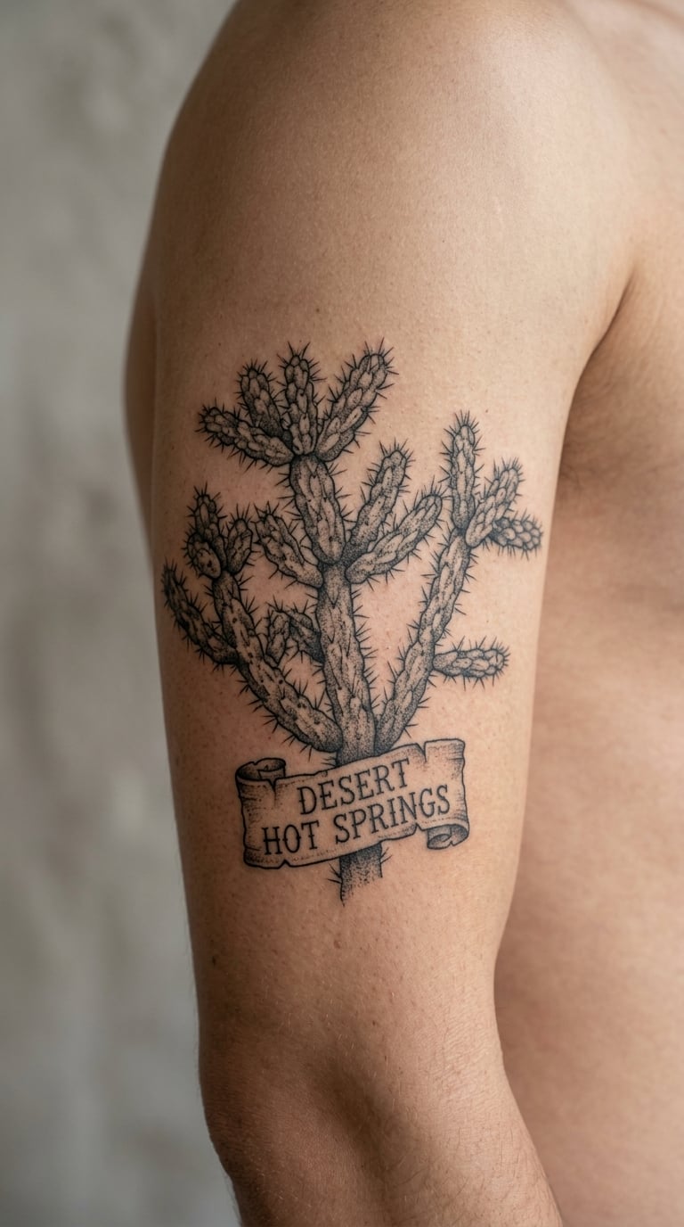 Old West Stippled Cholla