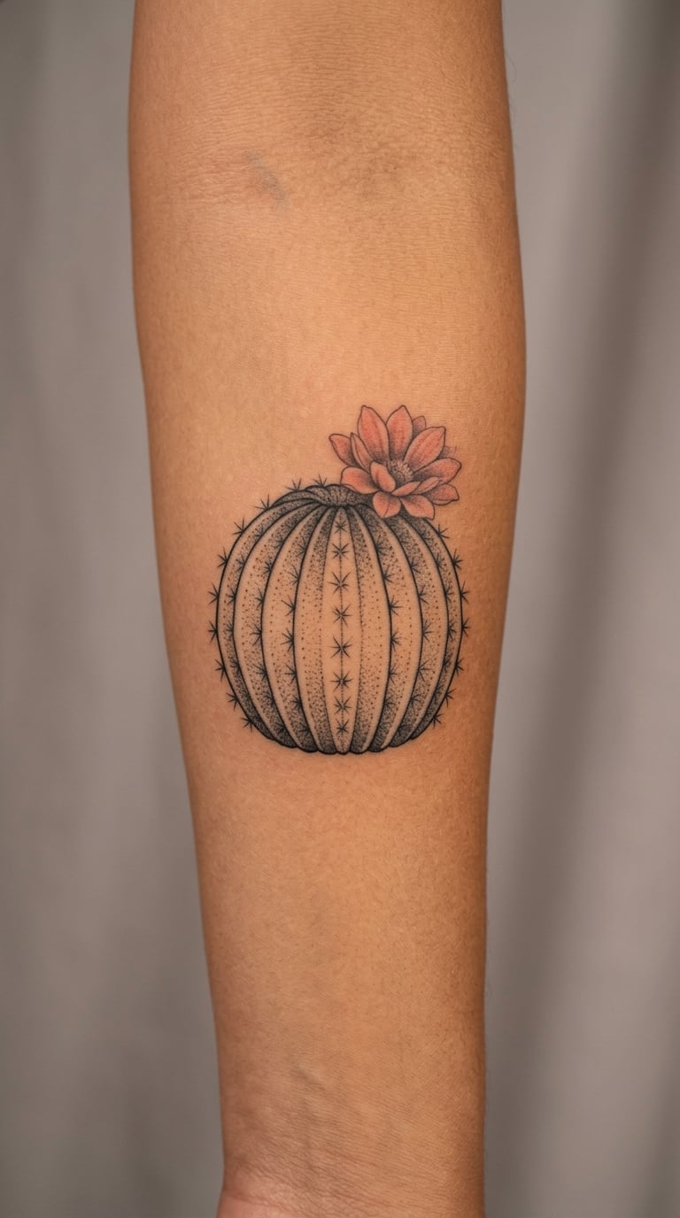 Barrel Cactus Rose Patch