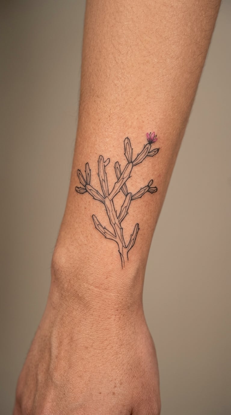 Flowering Cholla Minimal Design
