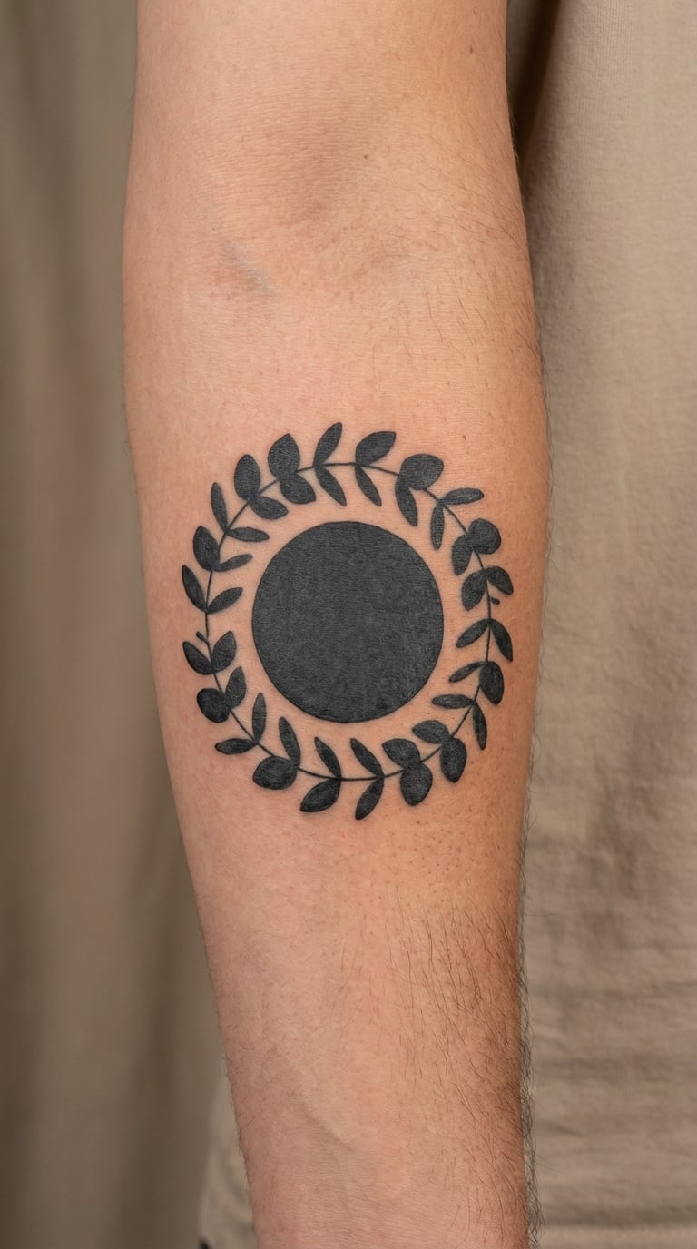 Eucalyptus and Sun Circle Design