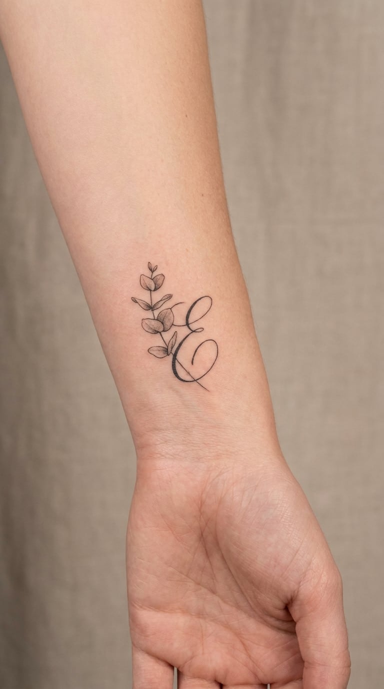 Eucalyptus Letter Monogram