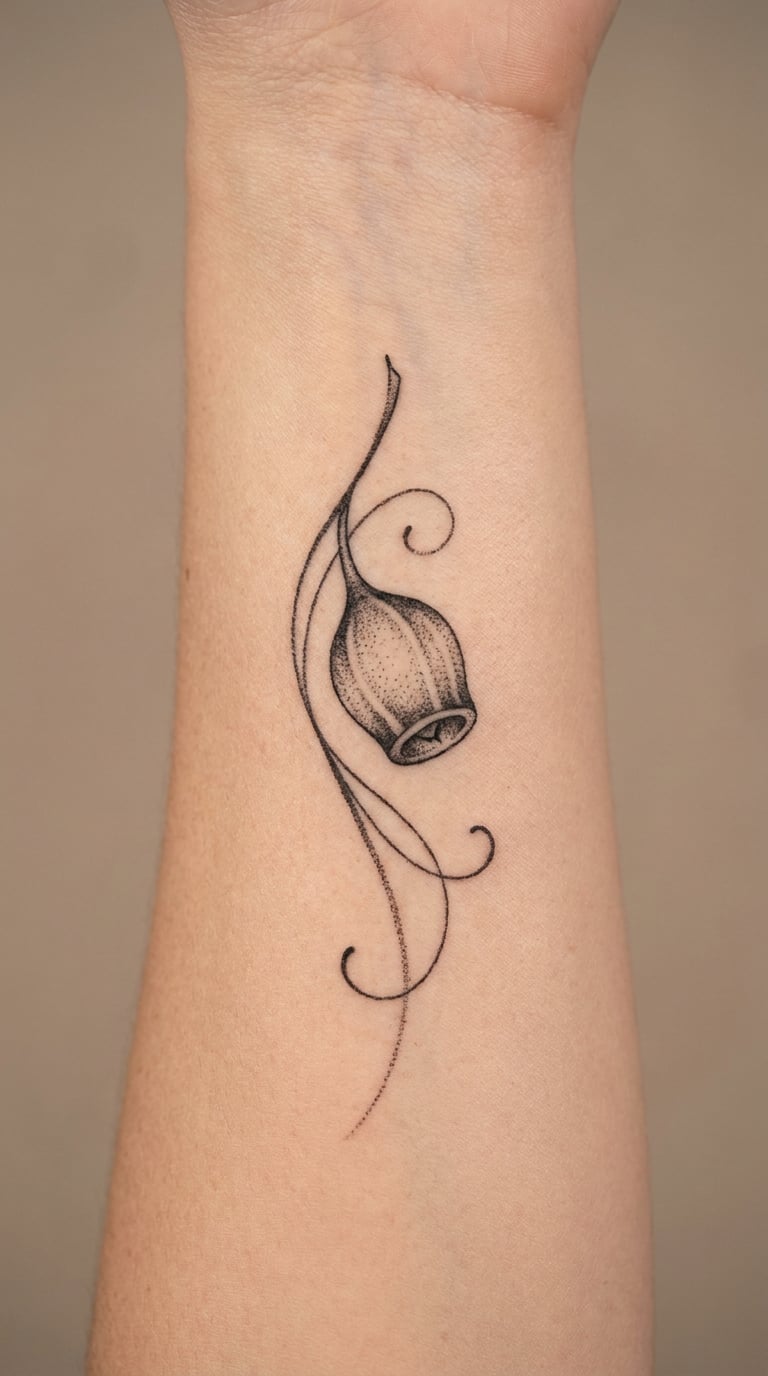 Dotwork Eucalyptus Seed Pod