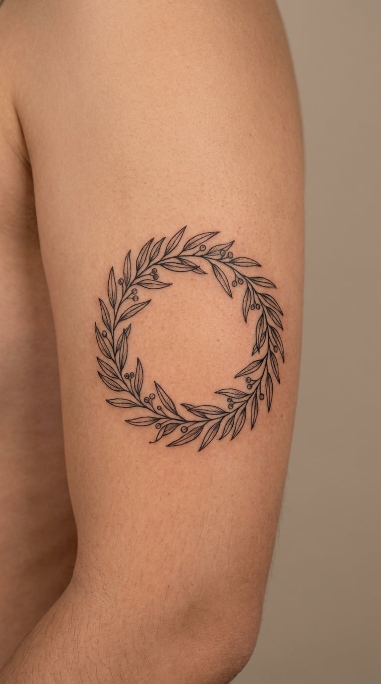 Eucalyptus Wreath on the Upper Arm